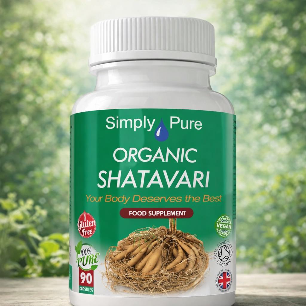 Organic Shatavari for Women's Health & Vitality | 500mg Capsules x 90 | 100% Pure Soil Association Certified | Gluten Free | GM Free | Vegan
